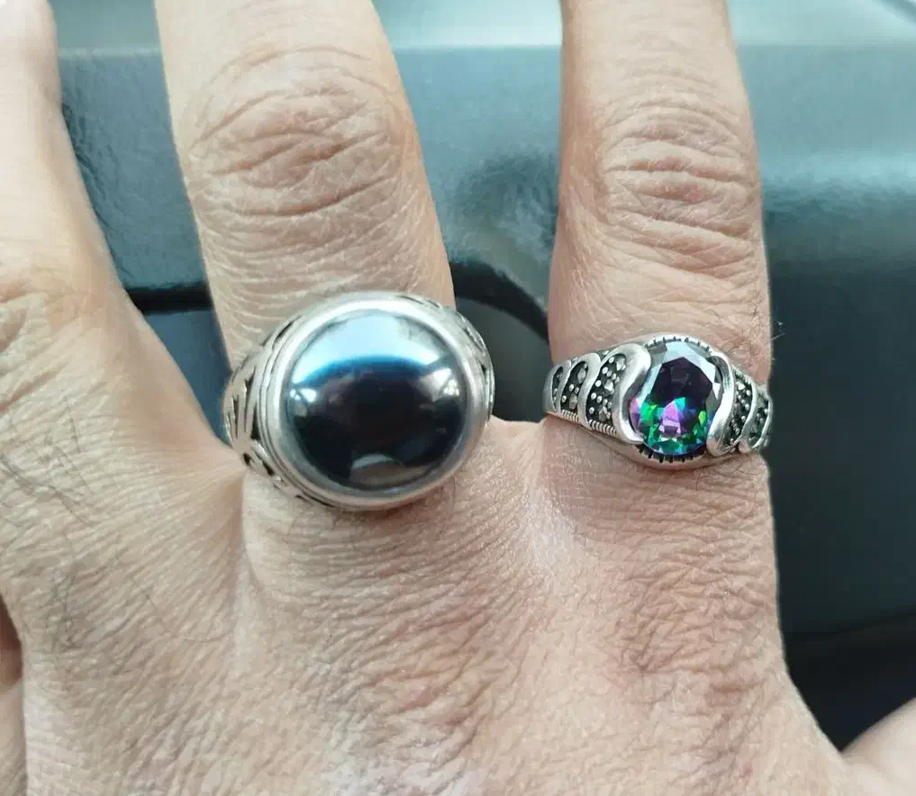 انگشتر حدید و توپاز هفت رنگ|جواهرات|ملایر, |دیوار