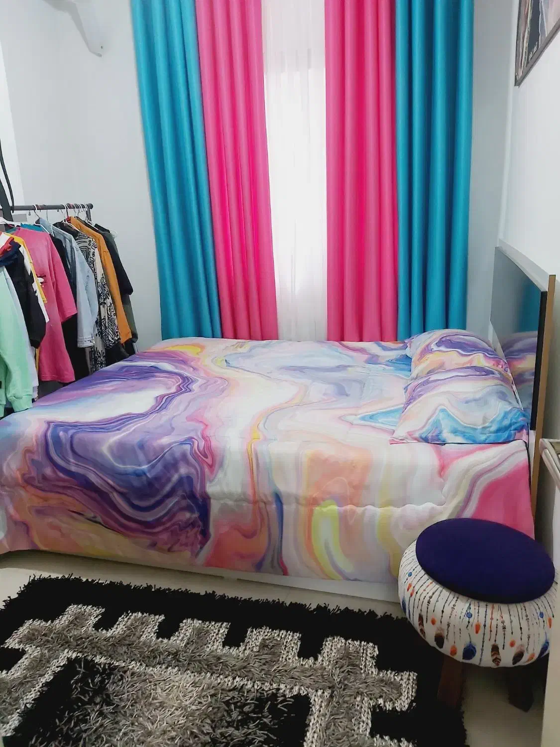 تخت ۲نفره به همراه میزتوالت کشویی وروتختی|تخت و سرویس خواب|بندر انزلی, پردیس|دیوار