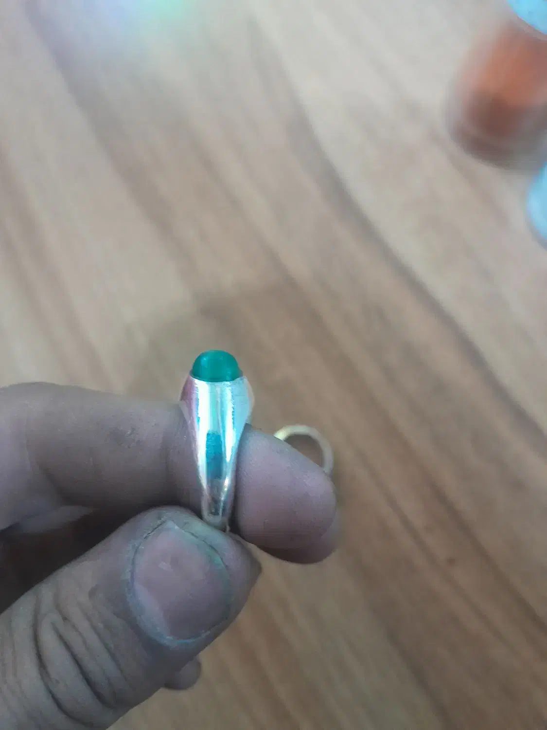 انگشتر عقیق سبز معدنی|جواهرات|بیرجند, |دیوار