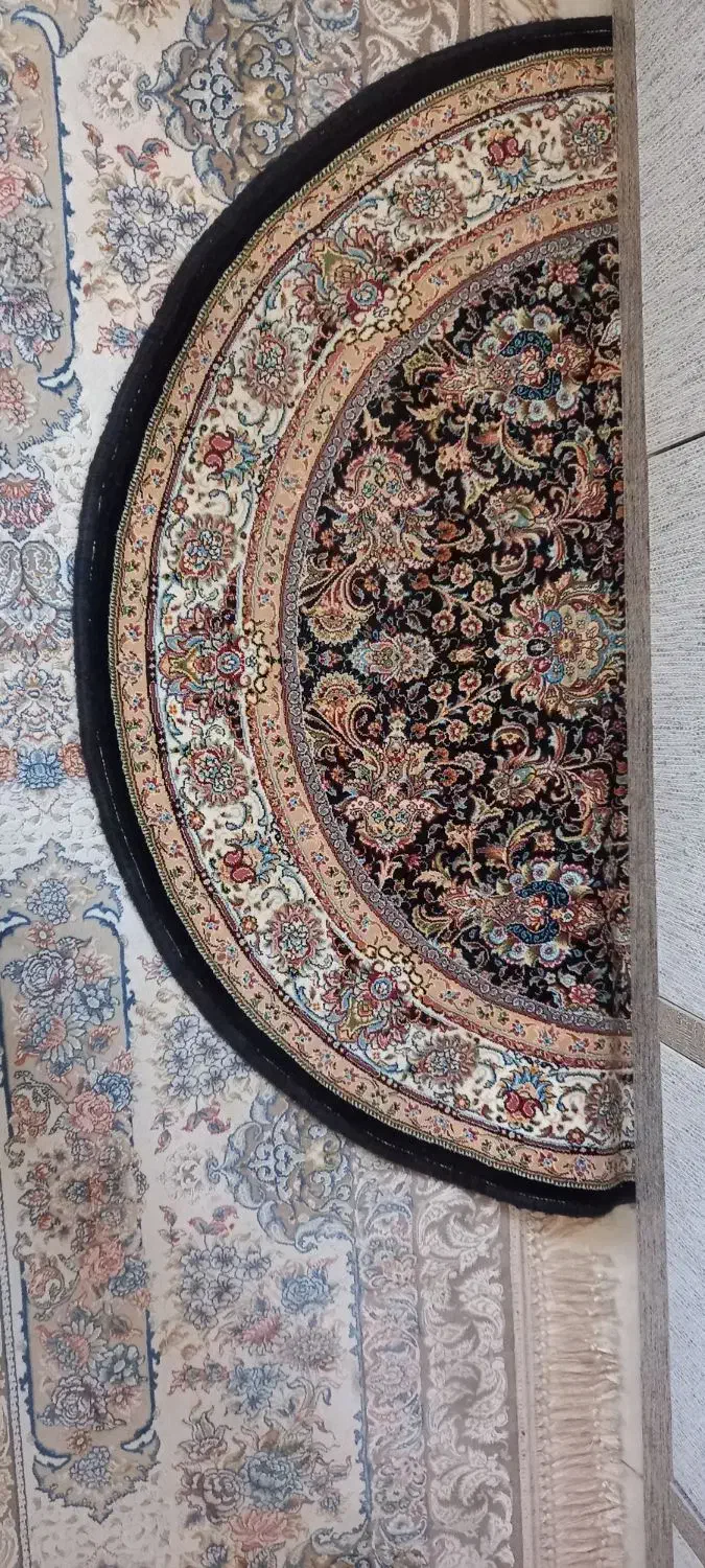 یک جفت پادری فرشی سرمه ای|فرش|قم, انسجام|دیوار