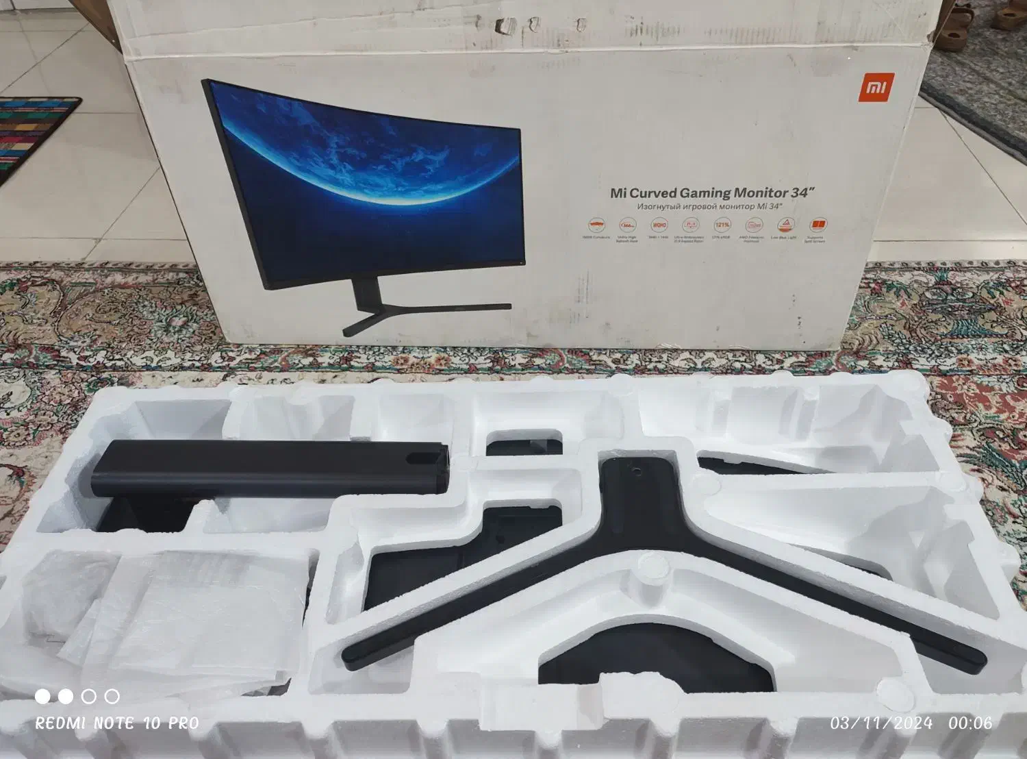 مانیتور گیمینگ ۳۴ اینچ شیائومی کرو(خمیده)|قطعات و لوازم جانبی رایانه|سنندج, |دیوار
