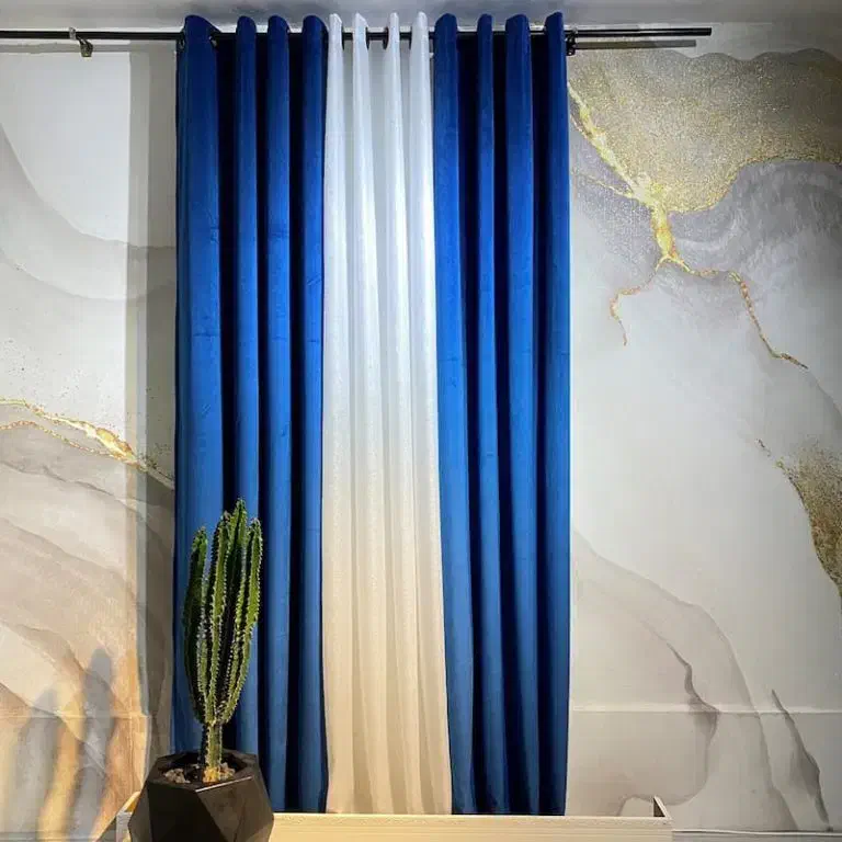 پرده آماده رنگی جلوگیری از ورود گرد و خاک به منازل|پرده، رانر، رومیزی|اهواز, نادری|دیوار