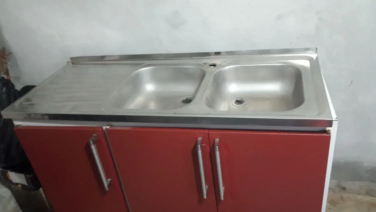 سینک ظرفشویی استیل البرز و کابینت فلزی گالوانیزه|مصالح و تجهیزات ساختمان|کلاچای, |دیوار