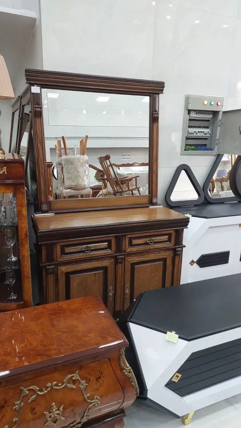 آینهکنسول(۲درب) چوبی طرح جدید|بوفه، ویترین، کنسول|ارومیه, |دیوار