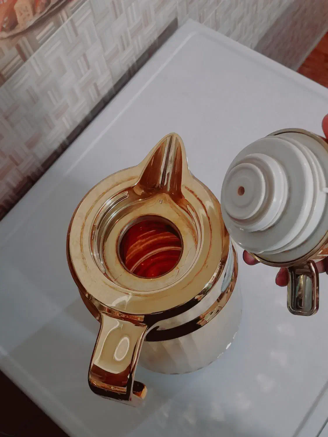 فلاکس ۳لیتری شیشه قرمز|قوری، کتری، قهوه‌ساز دستی|زاهدان, |دیوار