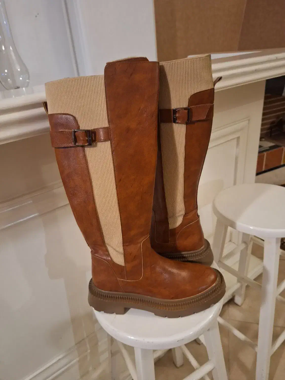 چکمه بلند چرم|کیف، کفش، کمربند|ساری, |دیوار