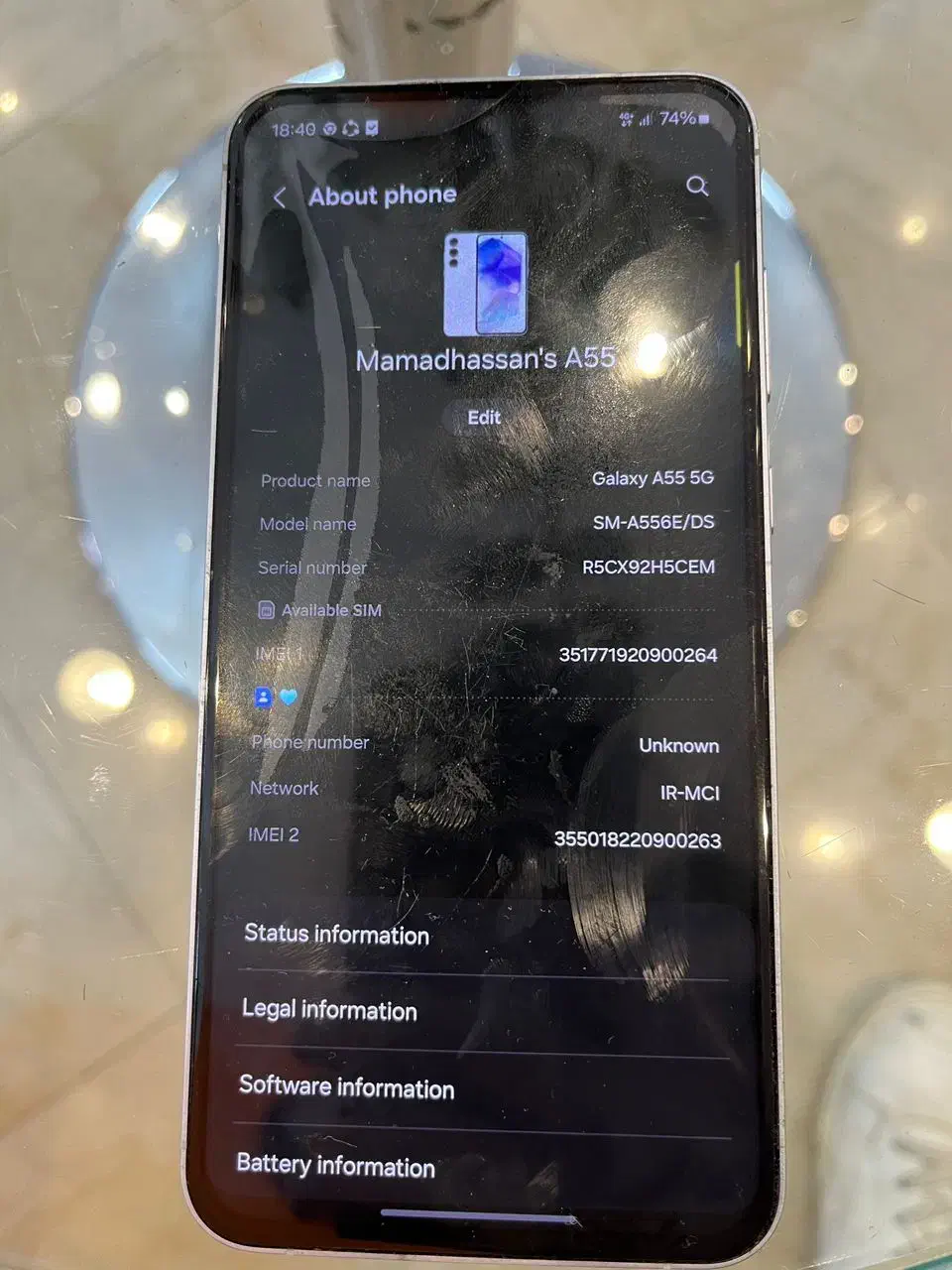 A55 5G 256/8|موبایل|کرمان, |دیوار