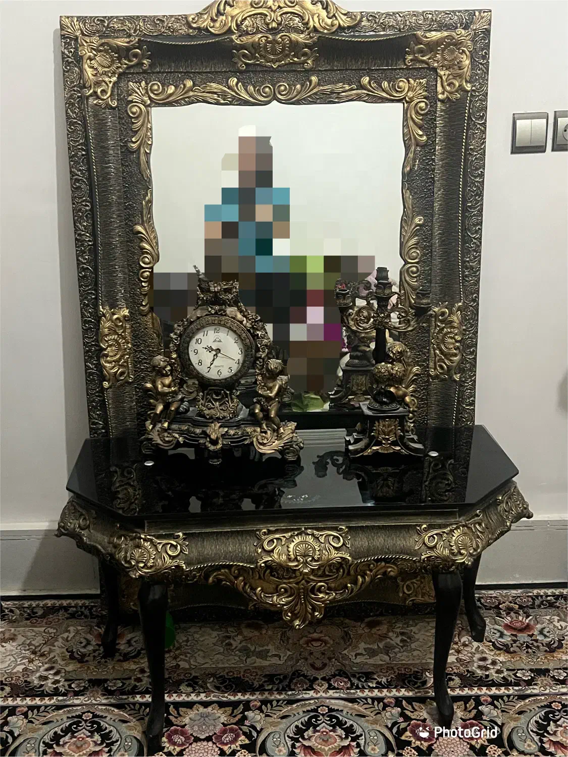 میز کنسول ساعت و شمعدان|بوفه، ویترین، کنسول|زاهدان, |دیوار