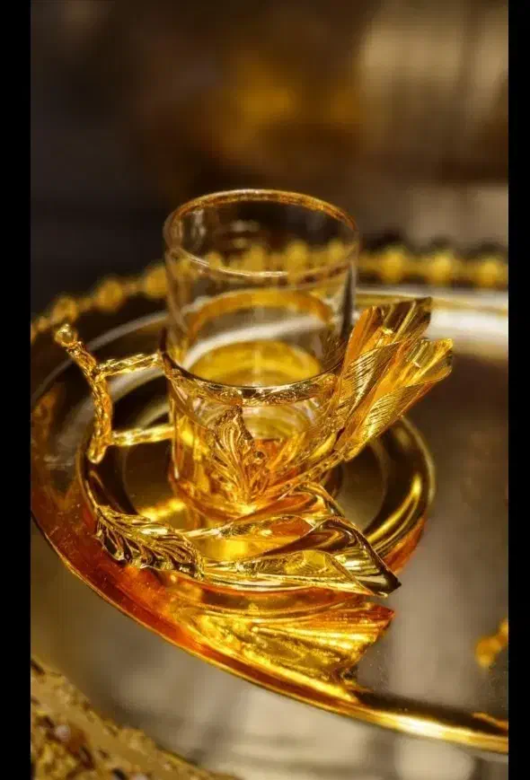 اِستکانُ نعلبکی اماراتی مدل گُلشیپوری وارداتیgold|ظروف سرو و پذیرایی|مشهد, سلام|دیوار