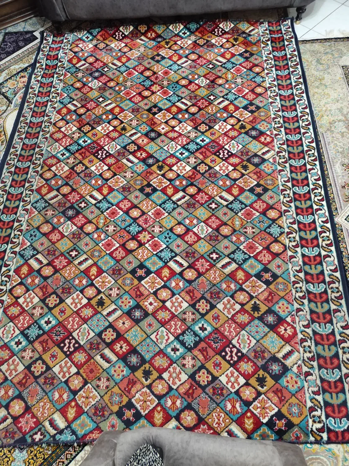 فرش ماشینی ۳ تکه|فرش|تهران, ستارخان|دیوار