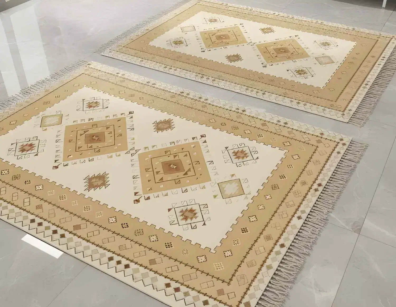 یک جفت فرش یک و نیم متری ( 1متر در ۱.۵ )|فرش|لنگرود, |دیوار