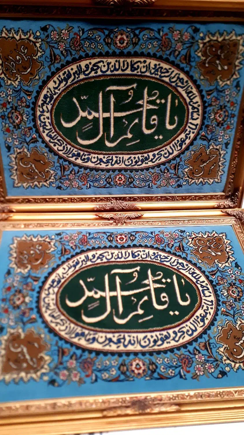 یک جفت تابلو فرش دستباف کاشان|تابلو فرش|تهران, ونک|دیوار