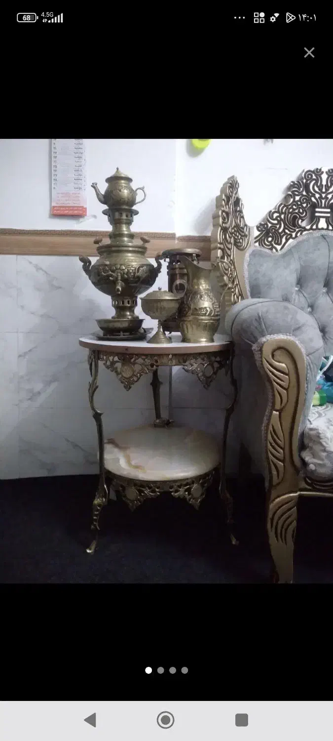 میزخاطره برنجی(معاوضه باهرچی|مبلمان خانگی و میز عسلی|قزوین, |دیوار