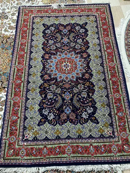 قالی ۳ متری جیریا اراک سرمه ای|فرش|ملایر, |دیوار