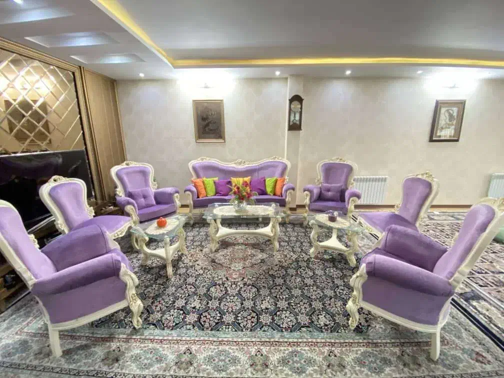 فروش مبل استیل 9 نفره با میز نهار خوری شش نفره|مبلمان خانگی و میز عسلی|لاهیجان, گلستان|دیوار