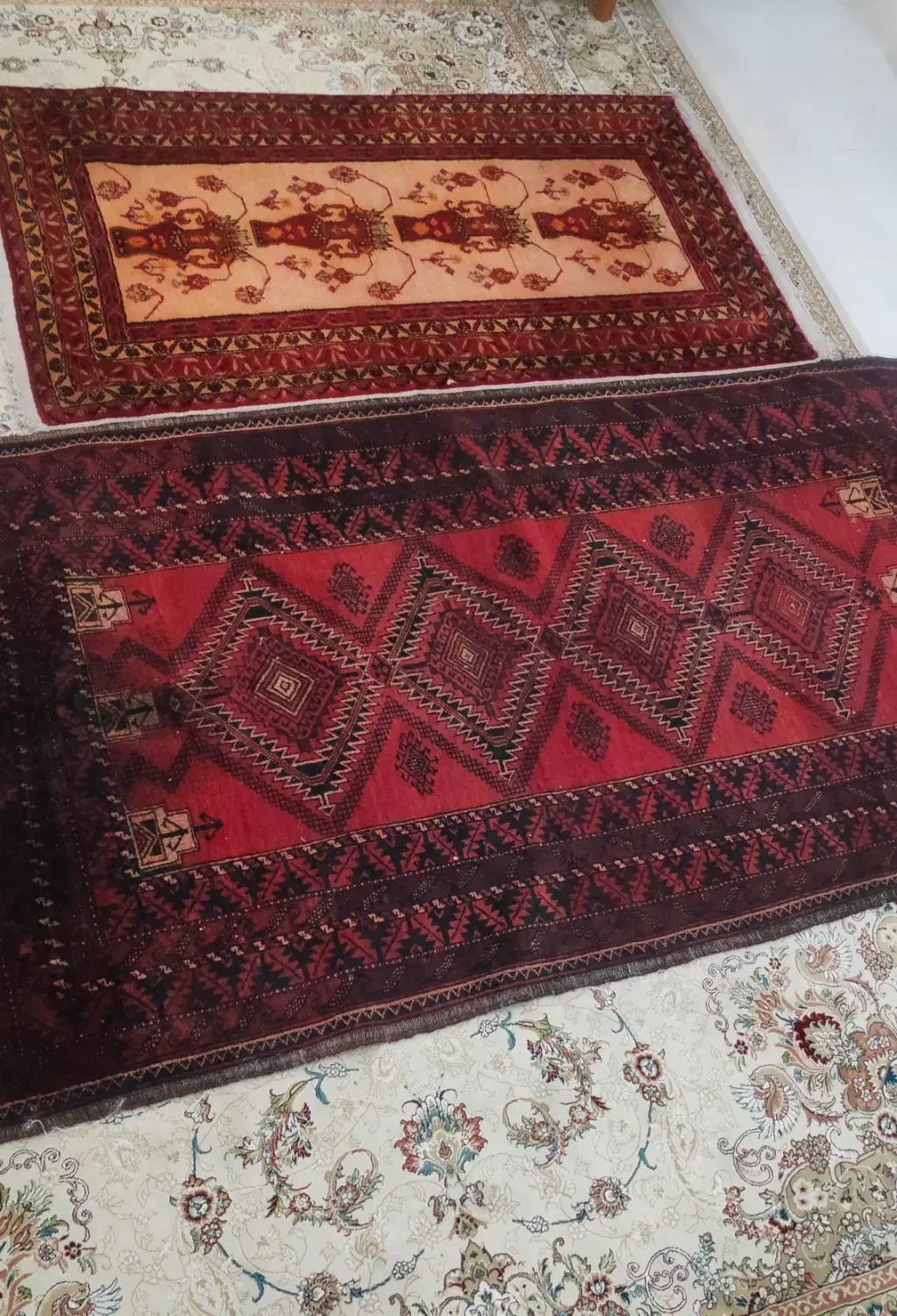 قالیچه دست باف ۲ عدد با هم|فرش|مشهد, سید رضی|دیوار