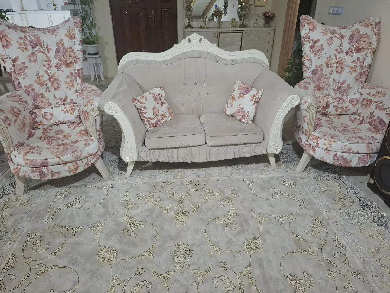 مبل 7نفره جنس پارچه ترک|مبلمان خانگی و میز عسلی|آستارا, |دیوار