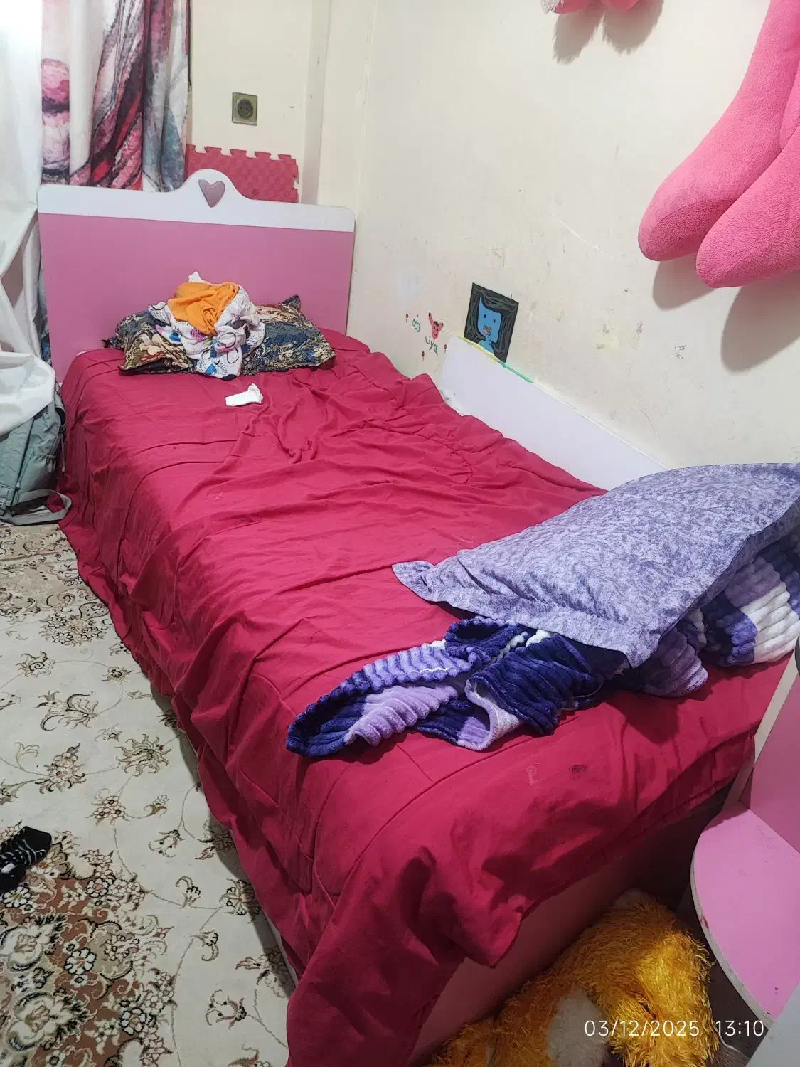 فروش تخت یکنفره با کمد لباس و میز مطالعه ام دی آف|تخت و سرویس خواب|ساری, |دیوار