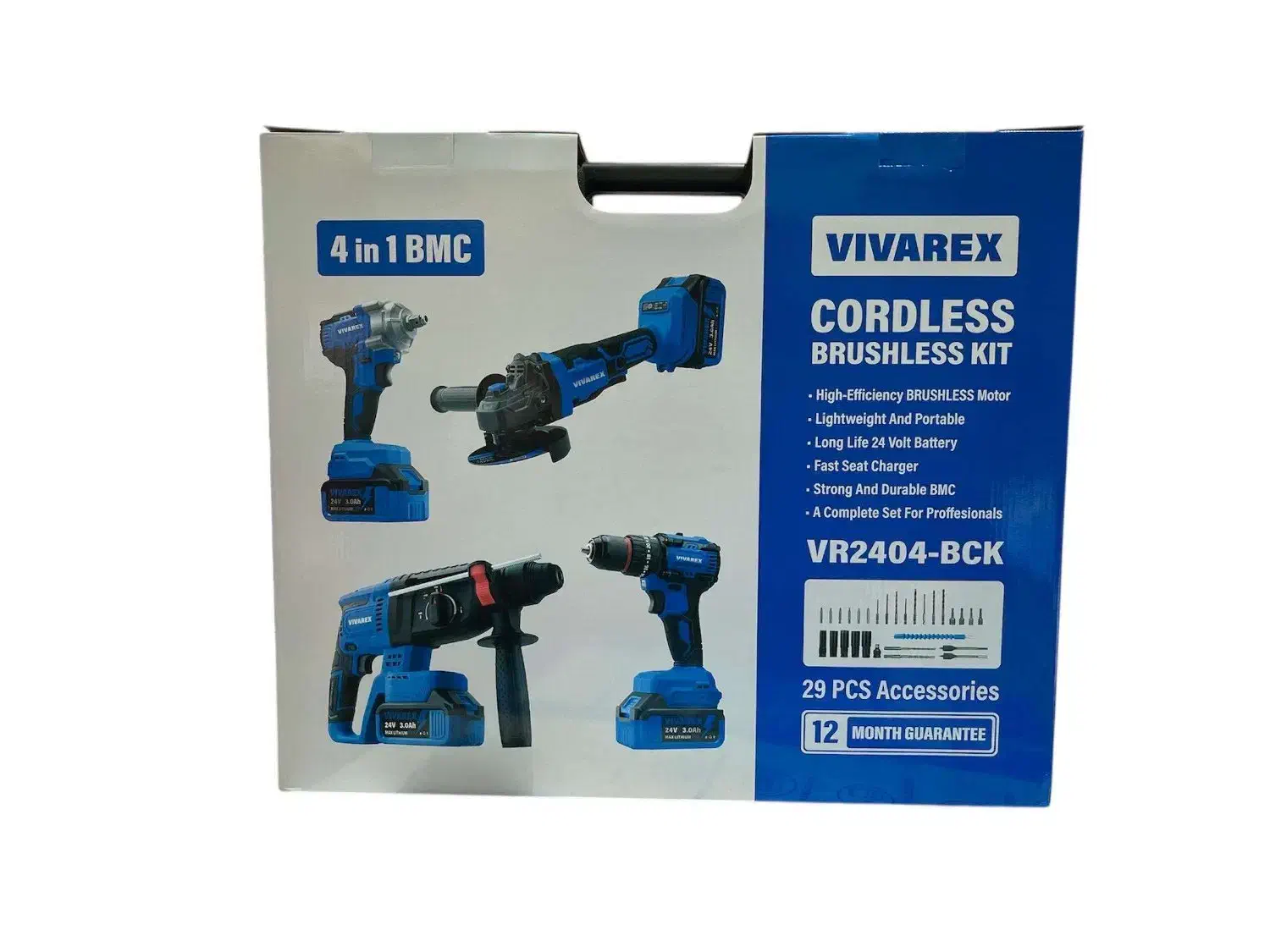 پک شارژی براشلس دریل/فرز/بکس/بتن کن ۴ عددی ویوارکس|ابزارآلات|مشهد, کلاهدوز|دیوار