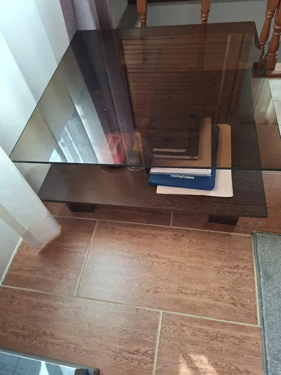 میز جلو مبلی شیشه و چوب|مبلمان خانگی و میز عسلی|رویان, |دیوار