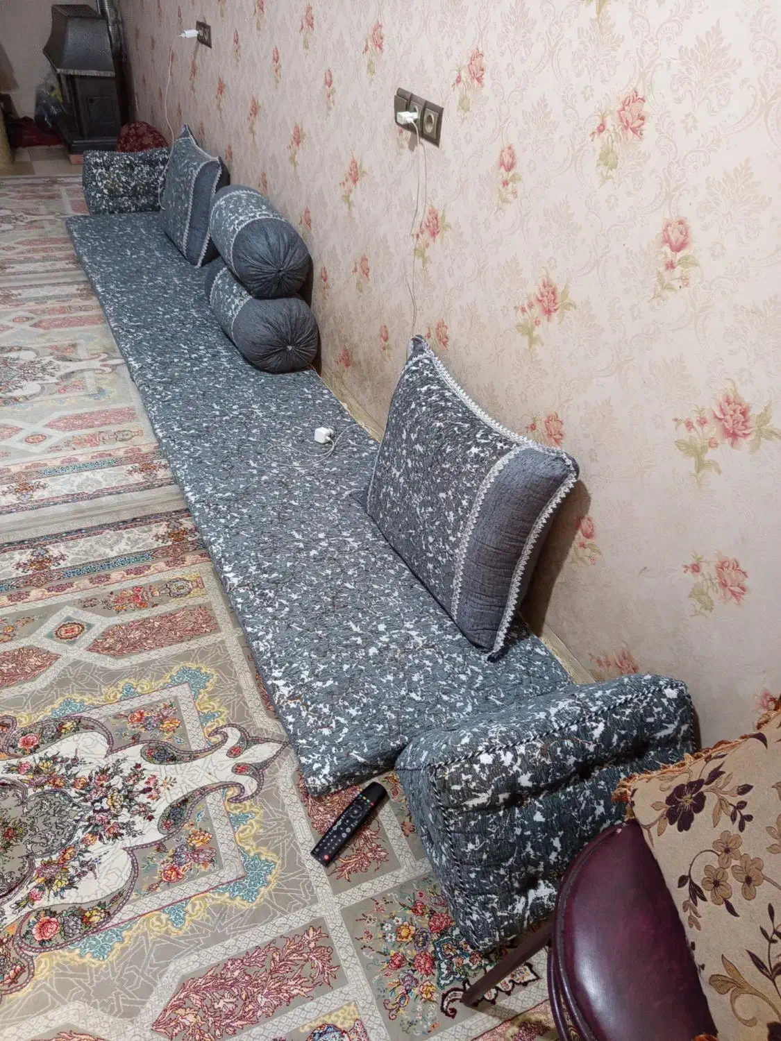 ست شاه نشین مخمل|پشتی|کرمان, |دیوار