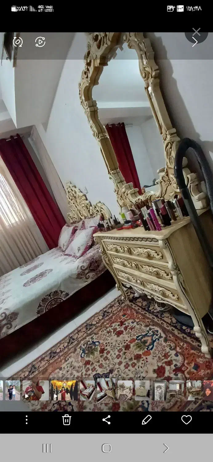 سرویس چوب تخت دونفره میز ناهار خوری و بوفه|تخت و سرویس خواب|قرچک, زیبا شهر|دیوار