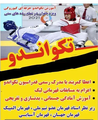 آموزش تخصصی آنلاین تکواندو|خدمات آموزشی|بومهن, |دیوار