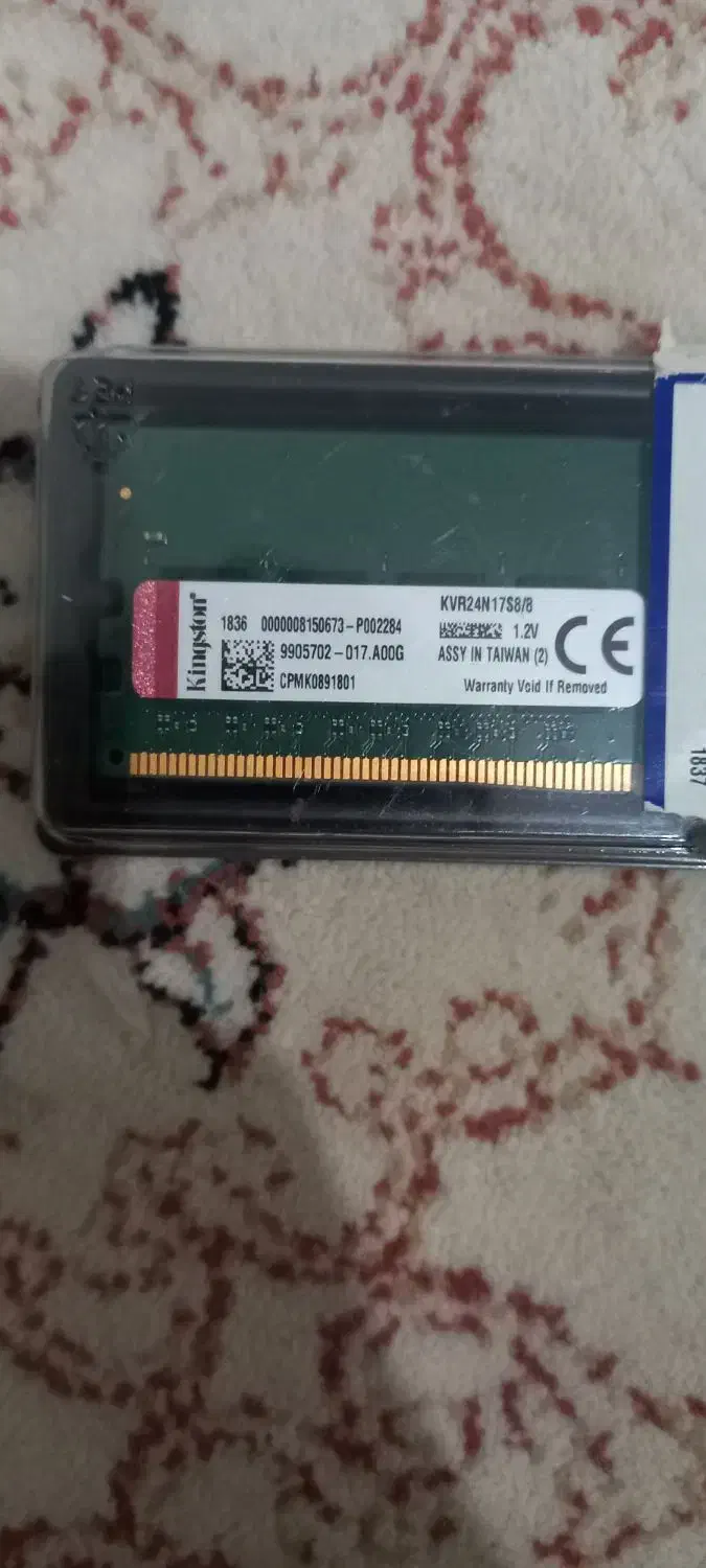 رم KVR24N17S8/8 ddr4 ظرفیت ۸ گیگ نو|قطعات و لوازم جانبی رایانه|تهران, دریا|دیوار