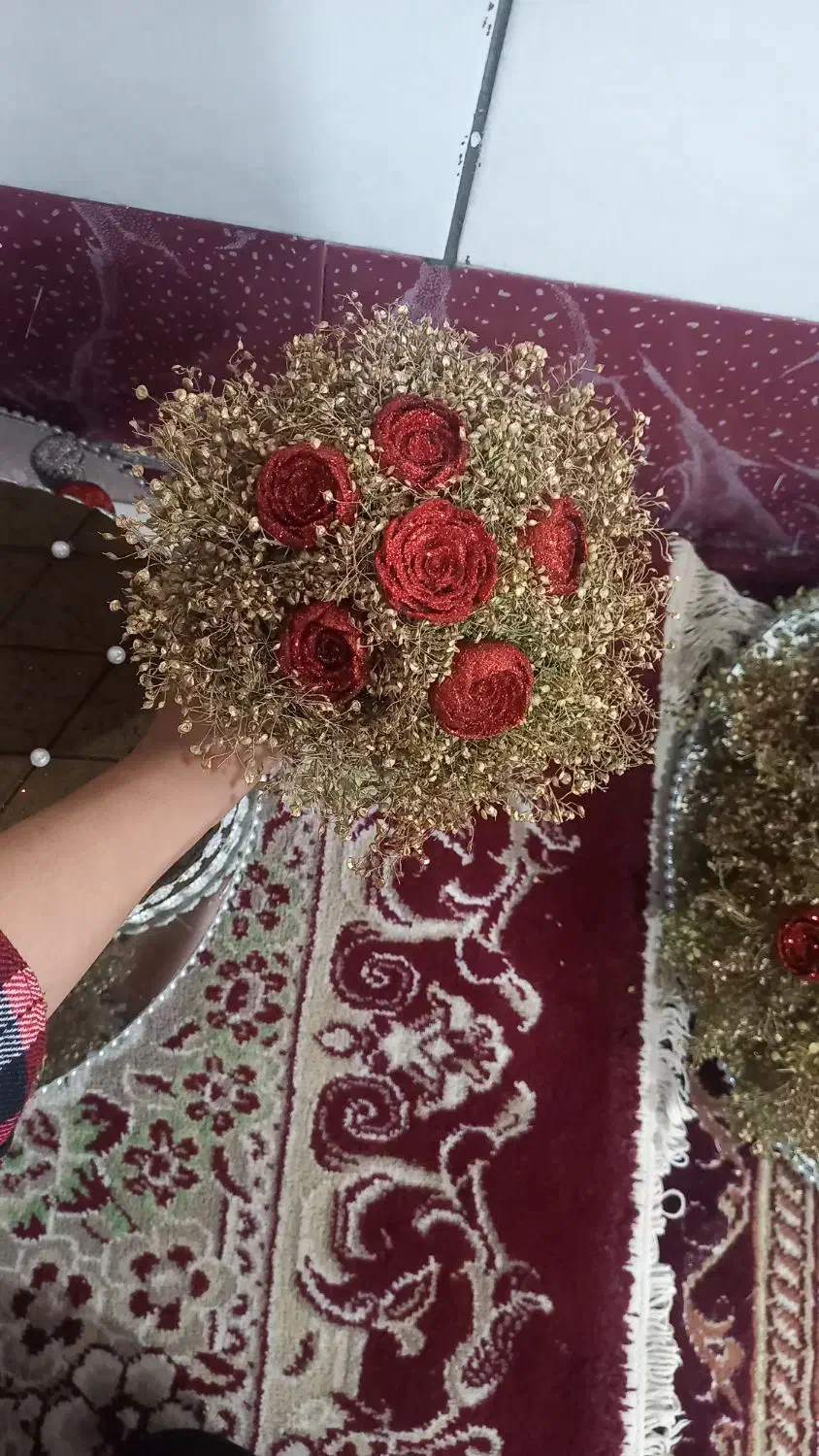 دسته گل و استند حنا|صنایع دستی و سایر لوازم تزئینی|تیران, |دیوار