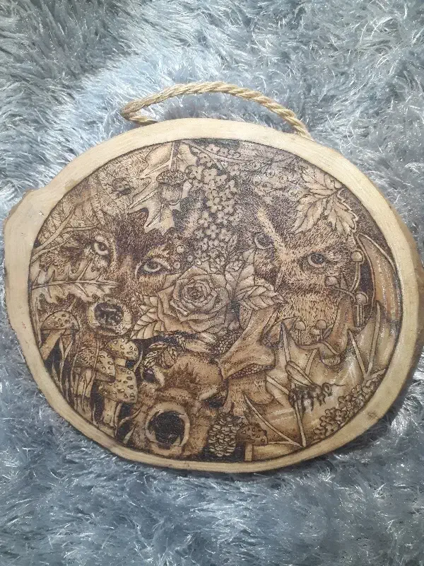 پیروگرافی چوب|صنایع دستی و سایر لوازم تزئینی|ساوه, |دیوار