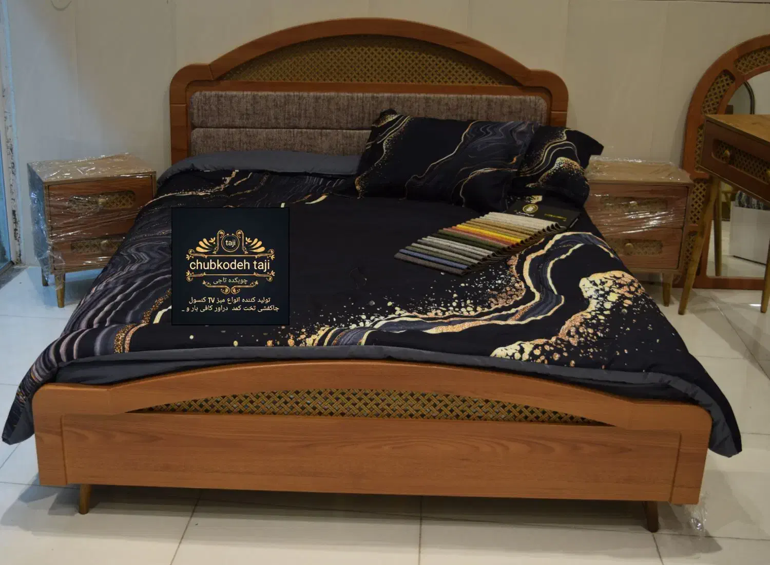 مدل حصیری تخت ۱ نفره دو نفره میز آرایش دراور جهاز|تخت و سرویس خواب|مشهد, یاس|دیوار