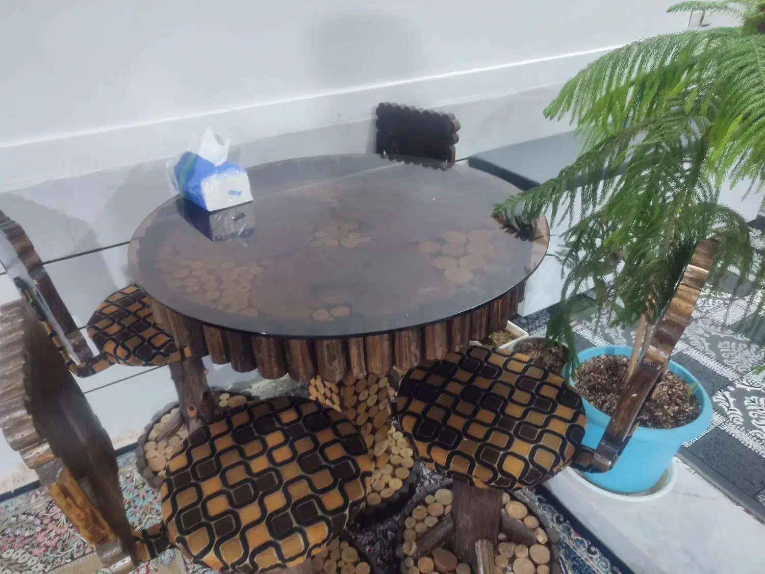 میز صندلی چوبی مناسب رستوران کافه|میز و صندلی غذاخوری|بم, |دیوار