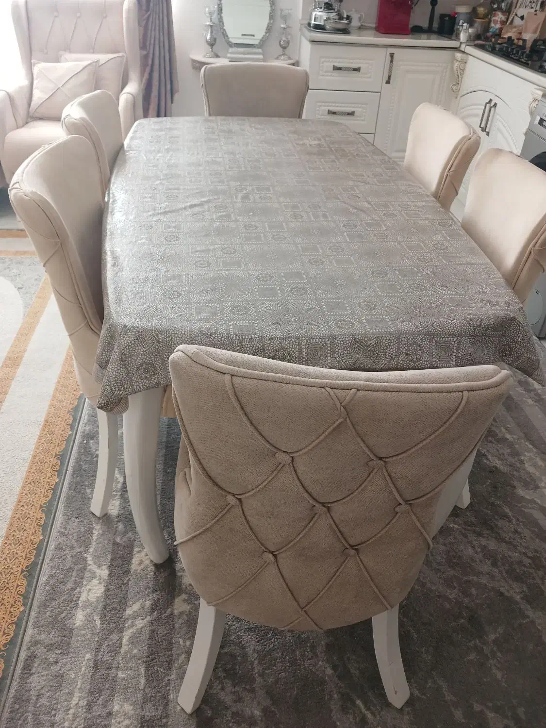 میز،ناهار خوری6نفره،آینه کنسول،جلو مبلی، میز تی وی|مبلمان خانگی و میز عسلی|نمین, |دیوار