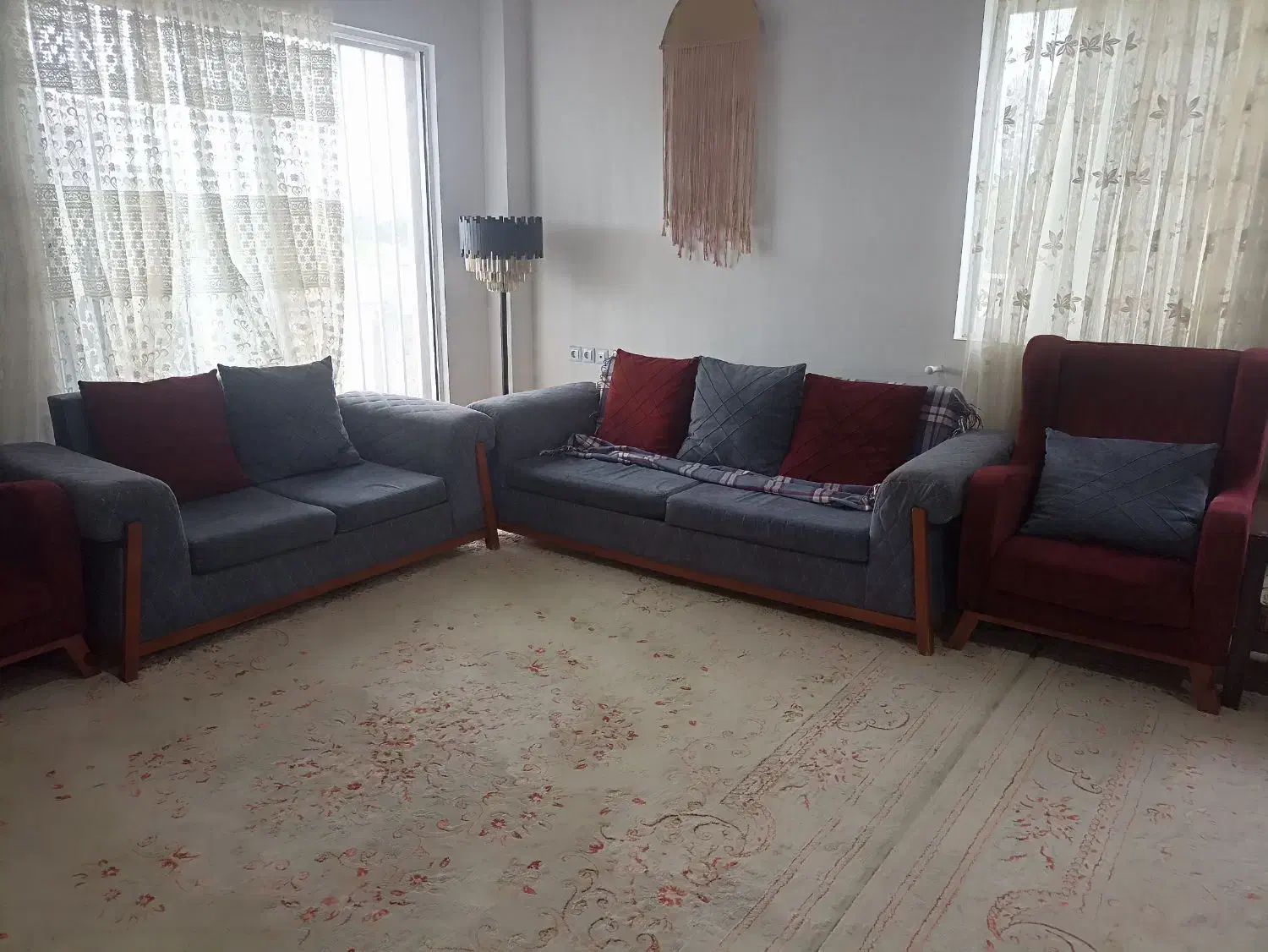 مبل 7 نفره تمیز|مبلمان خانگی و میز عسلی|خرم‌آباد (تنکابن), |دیوار