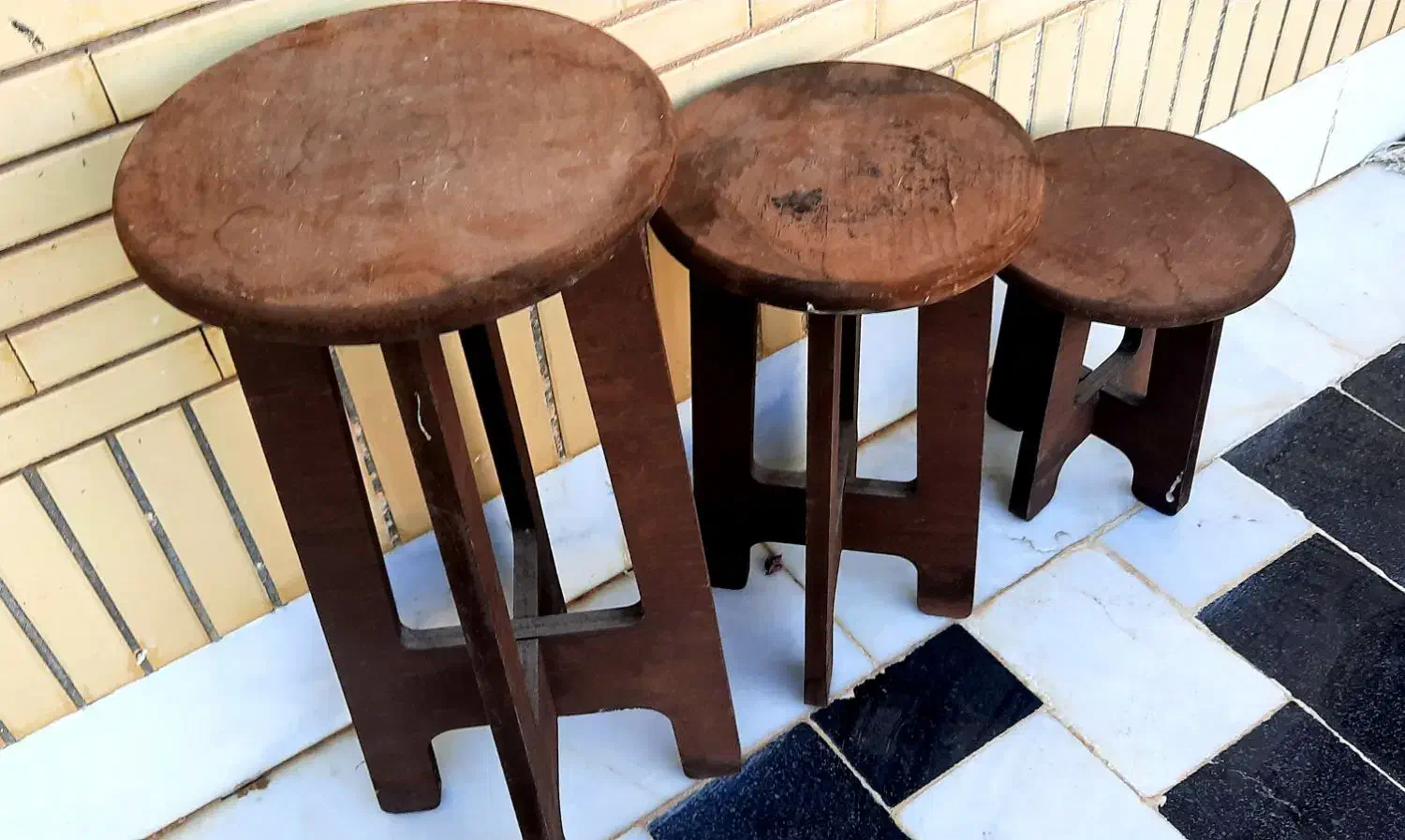 پایه گلدان در سه سایز متفاوت|گل و گیاه طبیعی|طبس, |دیوار