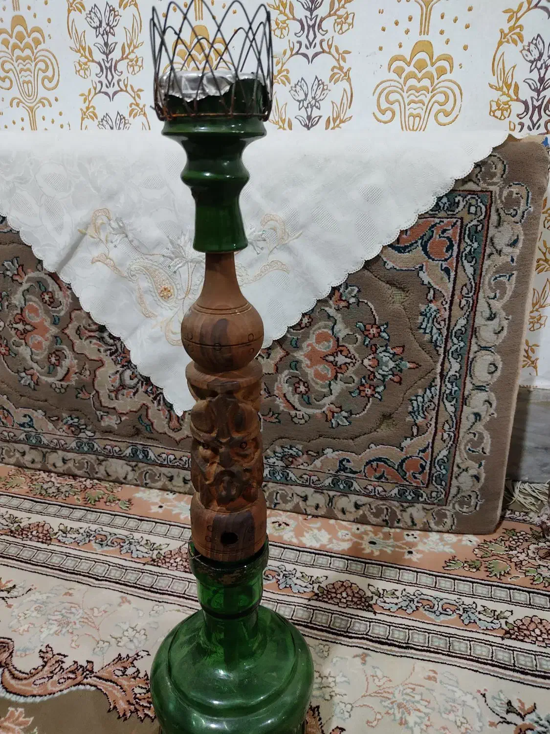 قلیان چوبی ۲ رخ|کلکسیون و سرگرمی|تاکستان, |دیوار