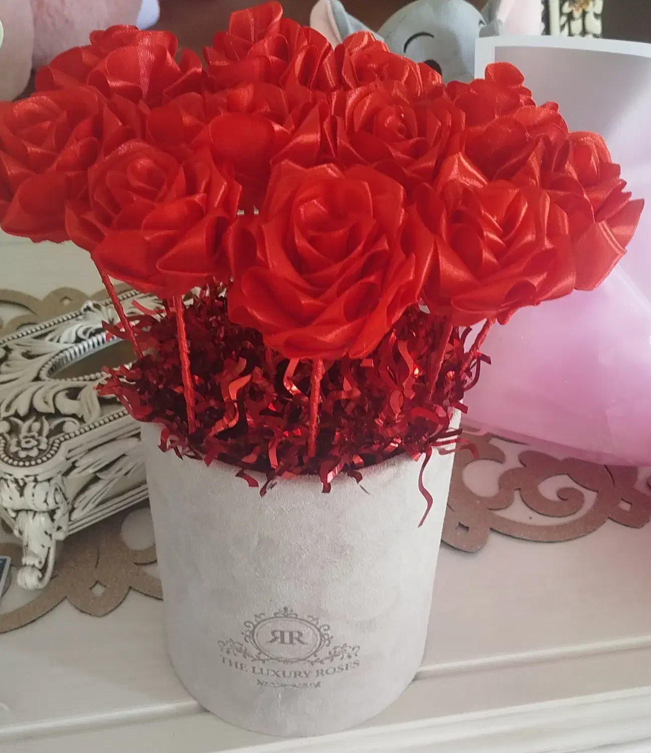 سفارش دسته گل و جعبه گل روبانی|گل مصنوعی|سنندج, |دیوار