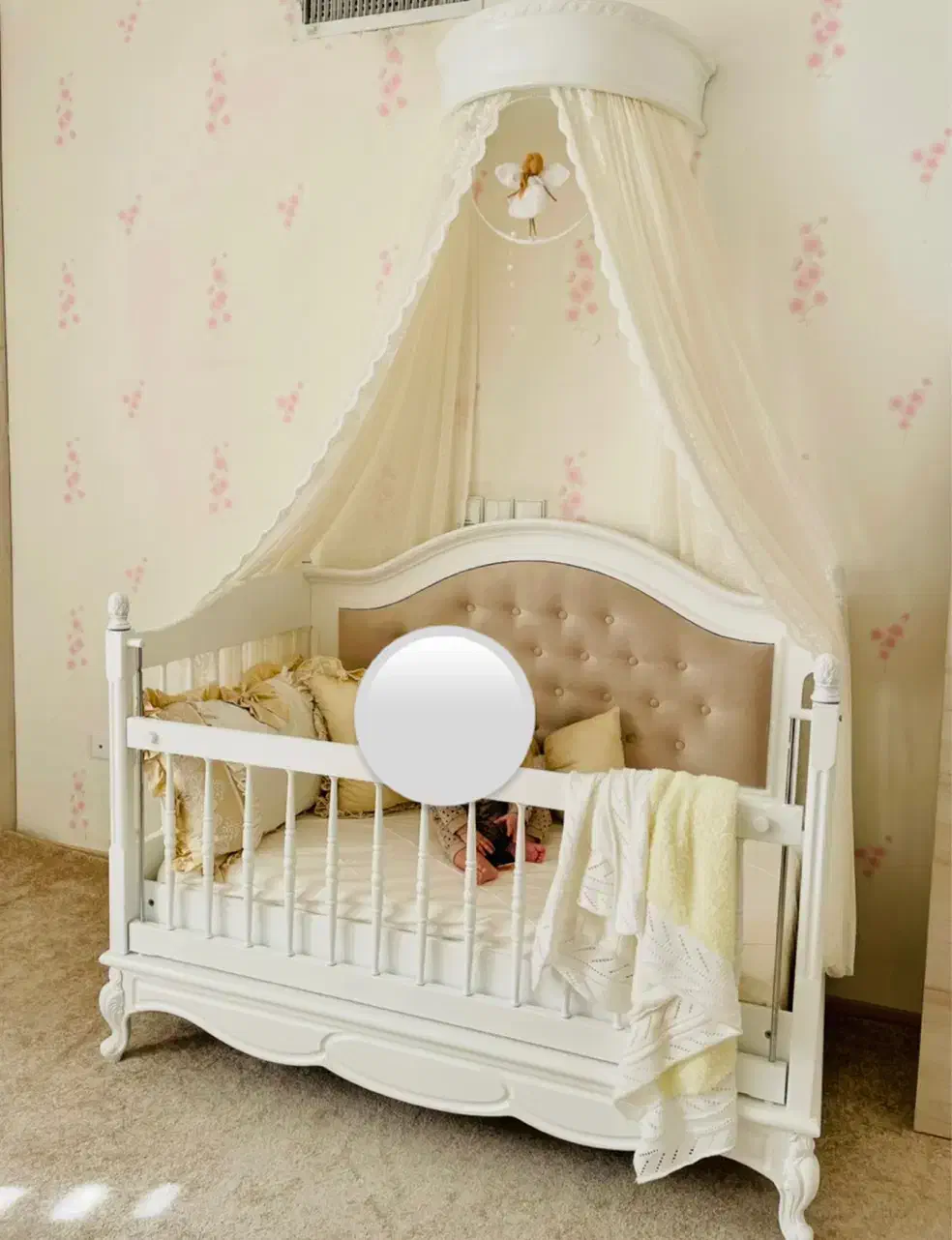 فروش فوری تخت کودک چوب تراش|اسباب و اثاث بچه|شیراز, وصال|دیوار