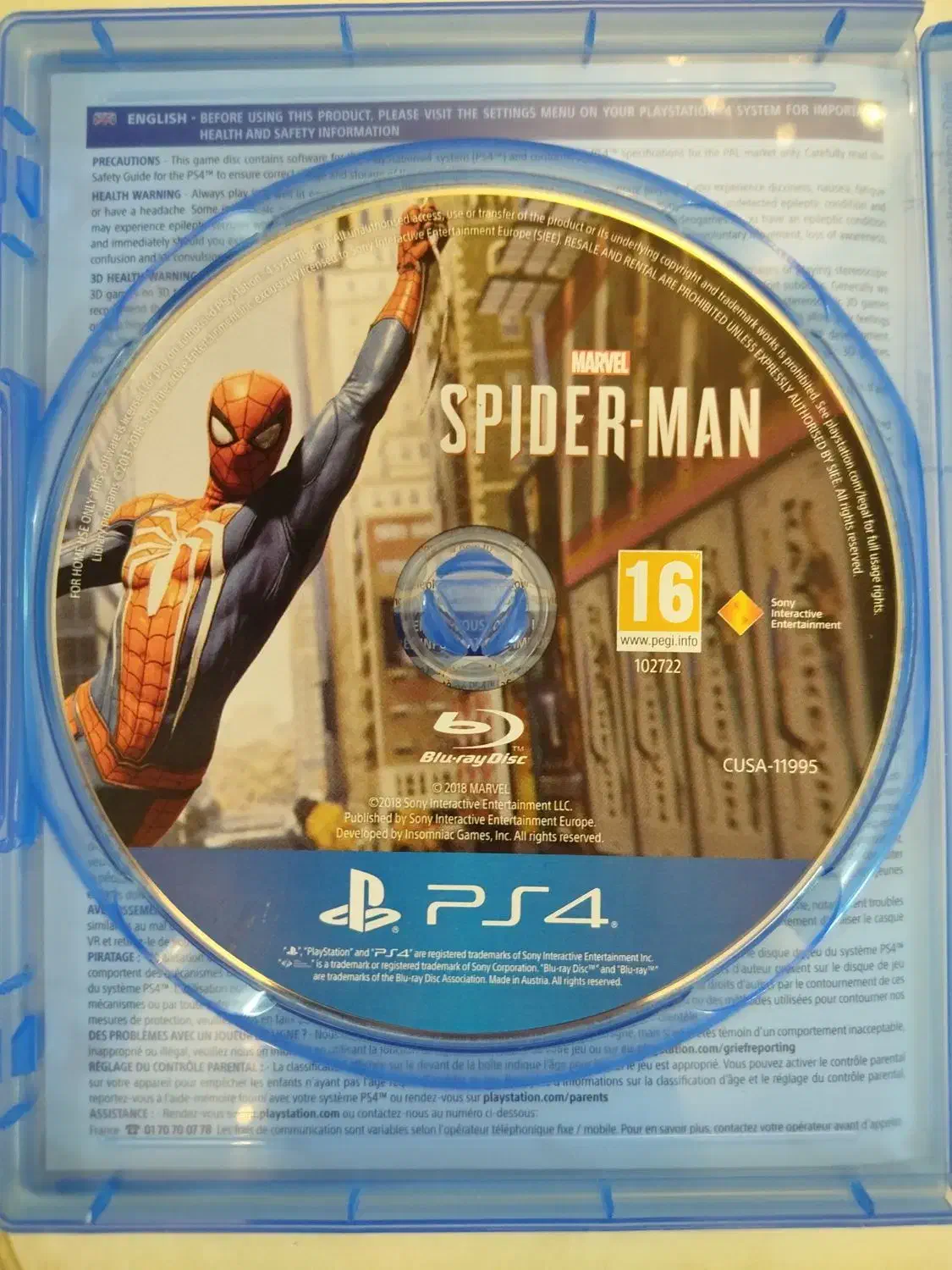 سی دی بازی اسپایدرمن ۱ برای پلی استیشن ۴|کنسول، بازی ویدئویی و آنلاین|اصفهان, جاوان|دیوار