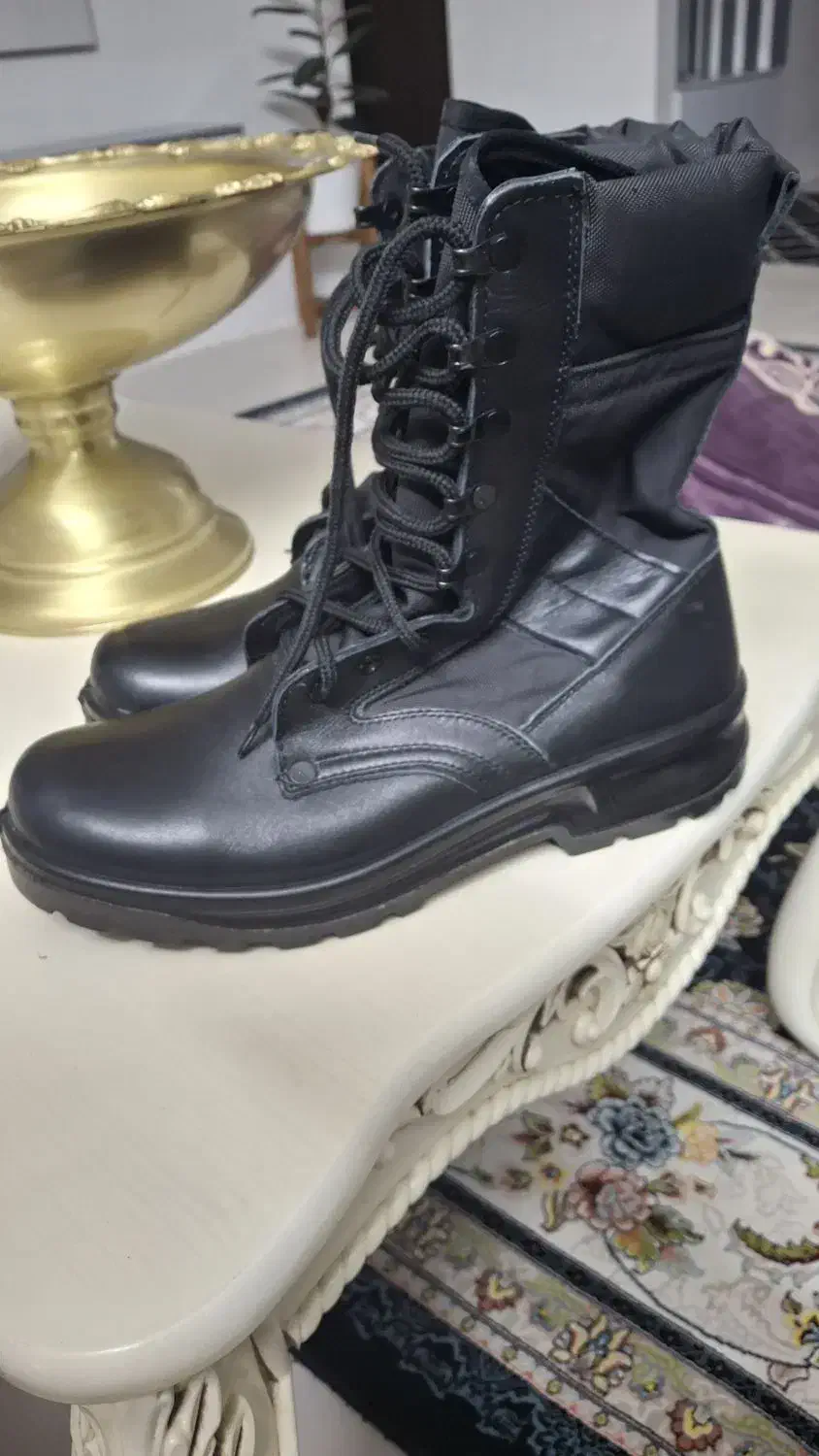 پوتین چرم.سربازی.کادری.کوهنوردی|کیف، کفش، کمربند|اصفهان, بوستان کوهستانی صفه|دیوار