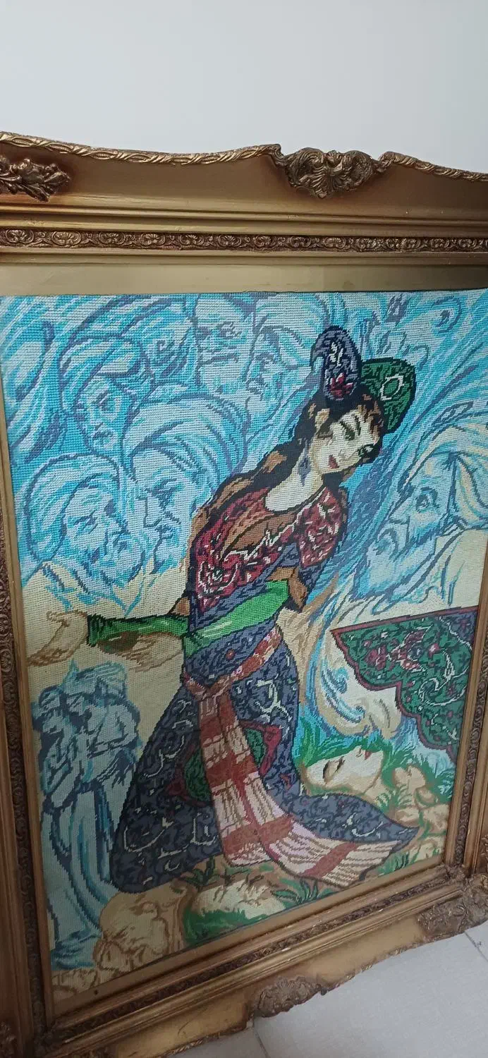 تابلو هنری دست بافت کوبلن|تابلو فرش|شیراز, هفت تنان|دیوار