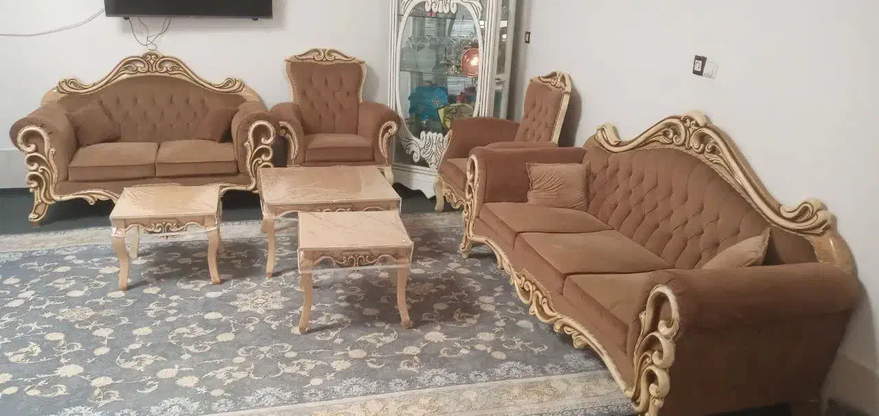 یک دست مبل ۷نفره با۲تامیزبان|مبلمان خانگی و میز عسلی|قم, سید معصوم|دیوار