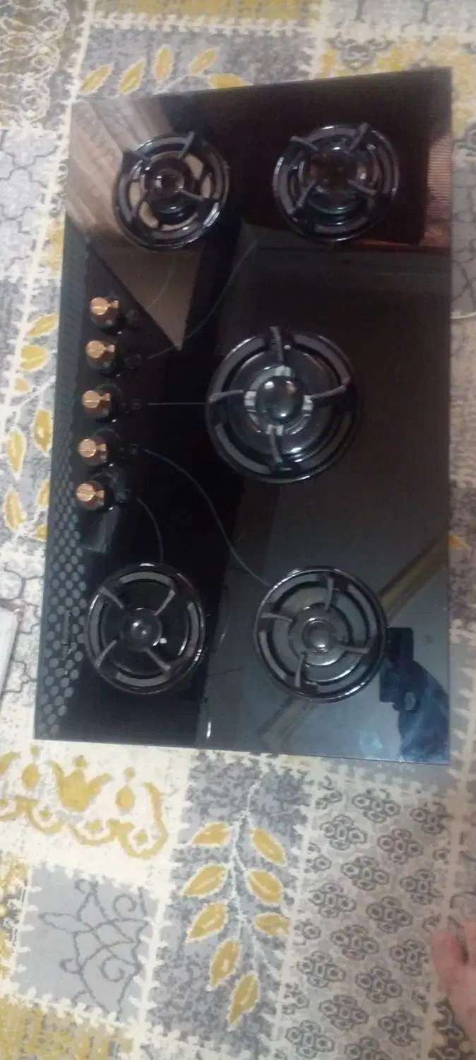 گاز رومیزی شیشه ایی ۵ شعله|اجاق گاز و لوازم برقی پختوپز|رشت, جماران|دیوار