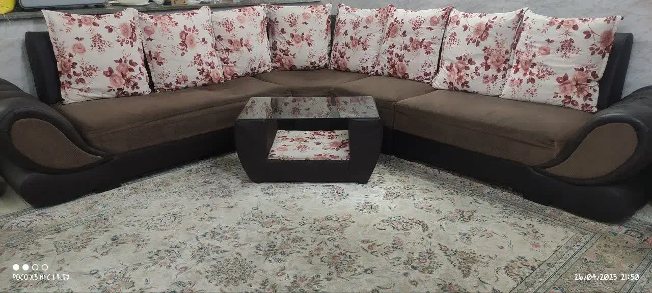 مبل ال ۷ نفره کارکرده|مبلمان خانگی و میز عسلی|آران و بیدگل, |دیوار