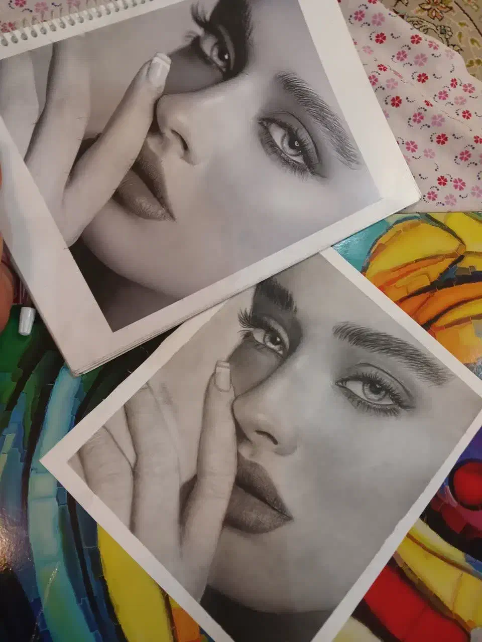 تابلوی سیاهقلم a3|تابلو، نقاشی، عکس|قم, سراجه (۱۵ خرداد)|دیوار