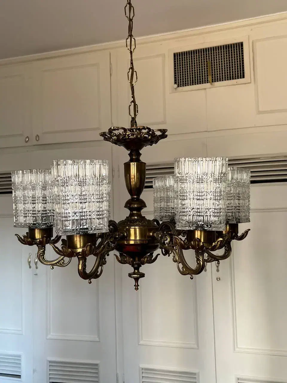 لوستر برنز قدیمی|لوستر و چراغ آویز|تهران, الهیه|دیوار