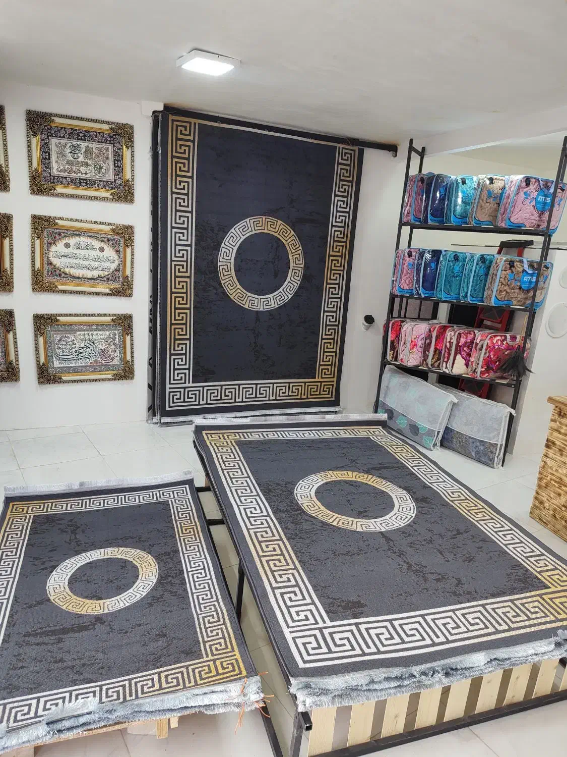 گلیم فرش ۶ متری ورساچ دودی خطیب 24|گلیم، جاجیم، گبه|مشهد, کشف|دیوار