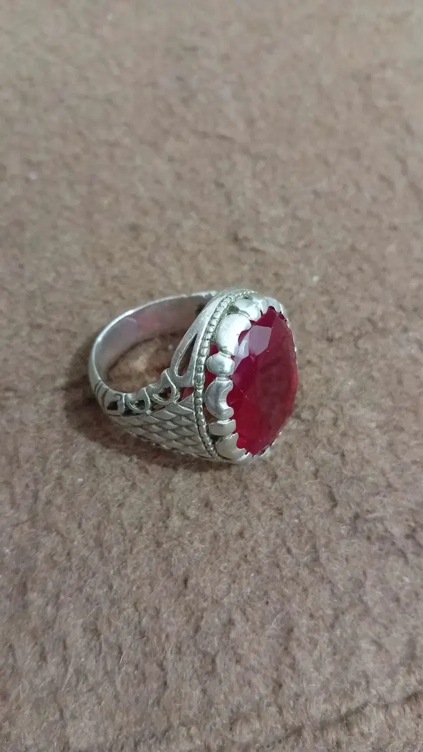 انگشتریاقوت دانه اناری|جواهرات|شاهین دژ, |دیوار