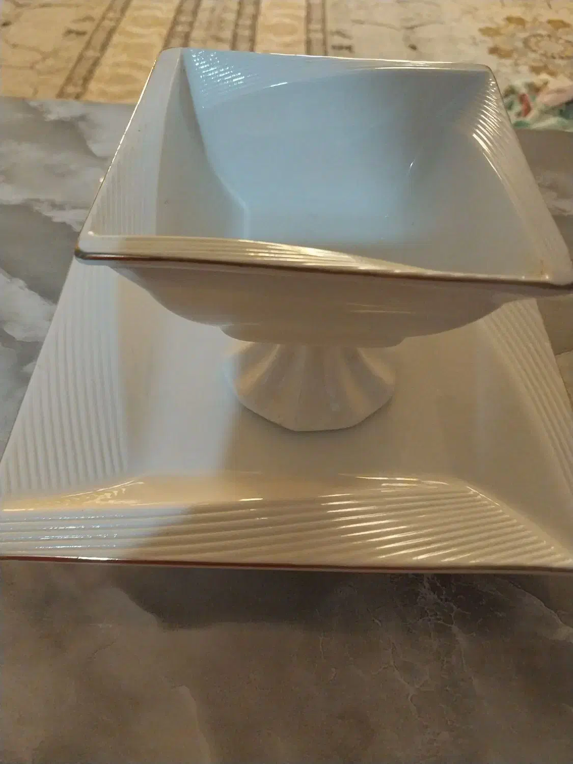 سرویس آجیل خوری کریستال لب طلا|ظروف سرو و پذیرایی|دهدشت, |دیوار