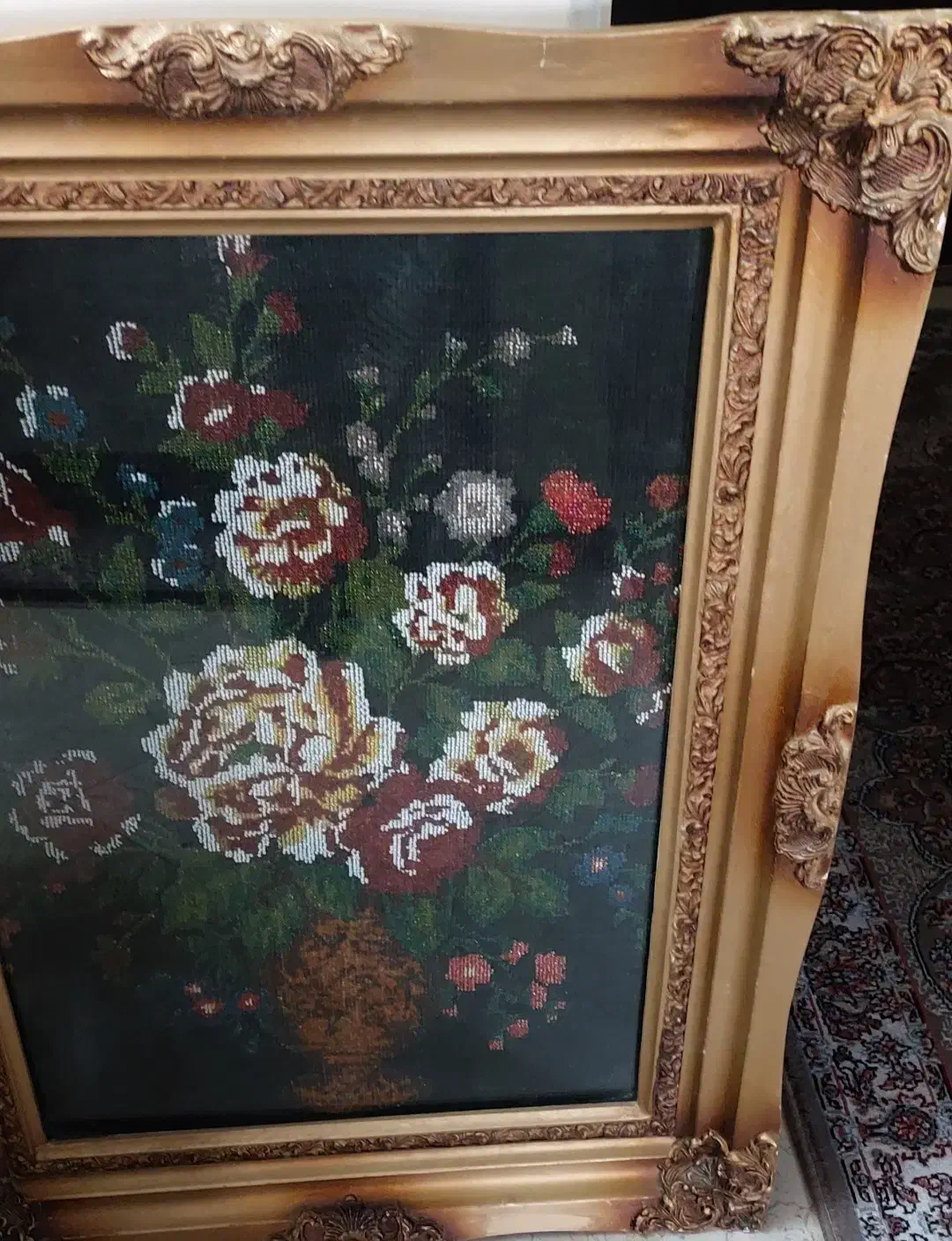 تابلو منجوق دوزی شده هنر دست و کم یاب|تابلو، نقاشی، عکس|تهران, جنتآباد جنوبی|دیوار